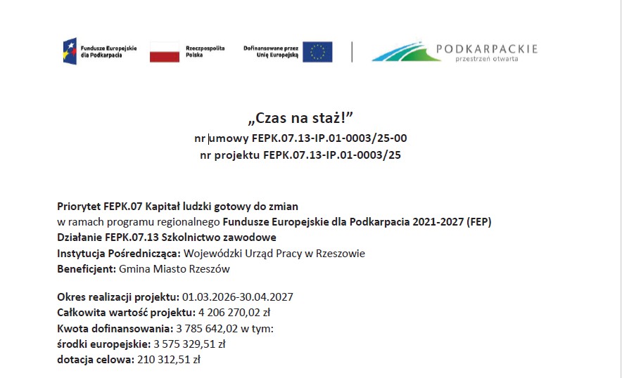 Czas na staż!
