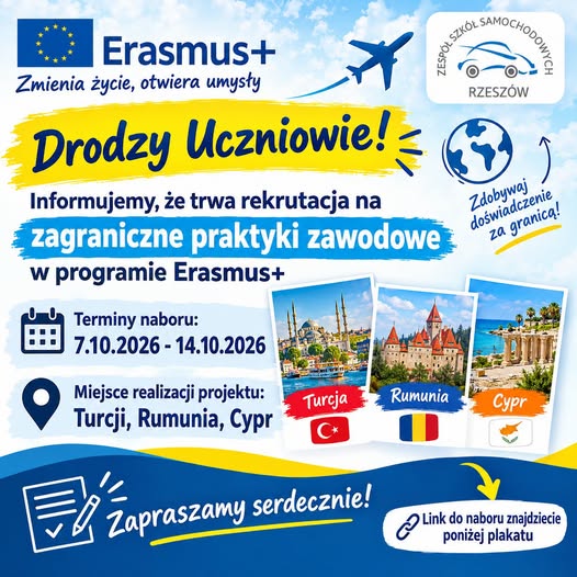 Erasmus – rekrutacja na mobilność
